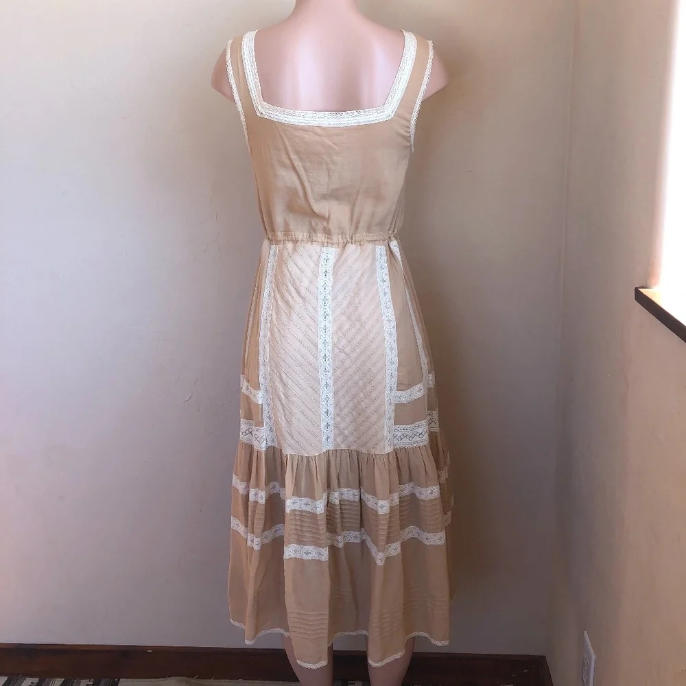 (SOLD) Spell Cinder Midi Dress in Nude ~ S - Picture 4 of 10